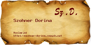 Szohner Dorina névjegykártya